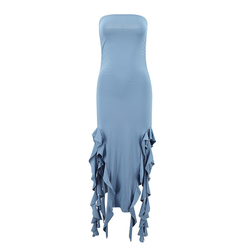 2023 European and American style summer new cross-border hot product one-shoulder jellyfish lace dress sexy hottie ur women's clothing - Image 14