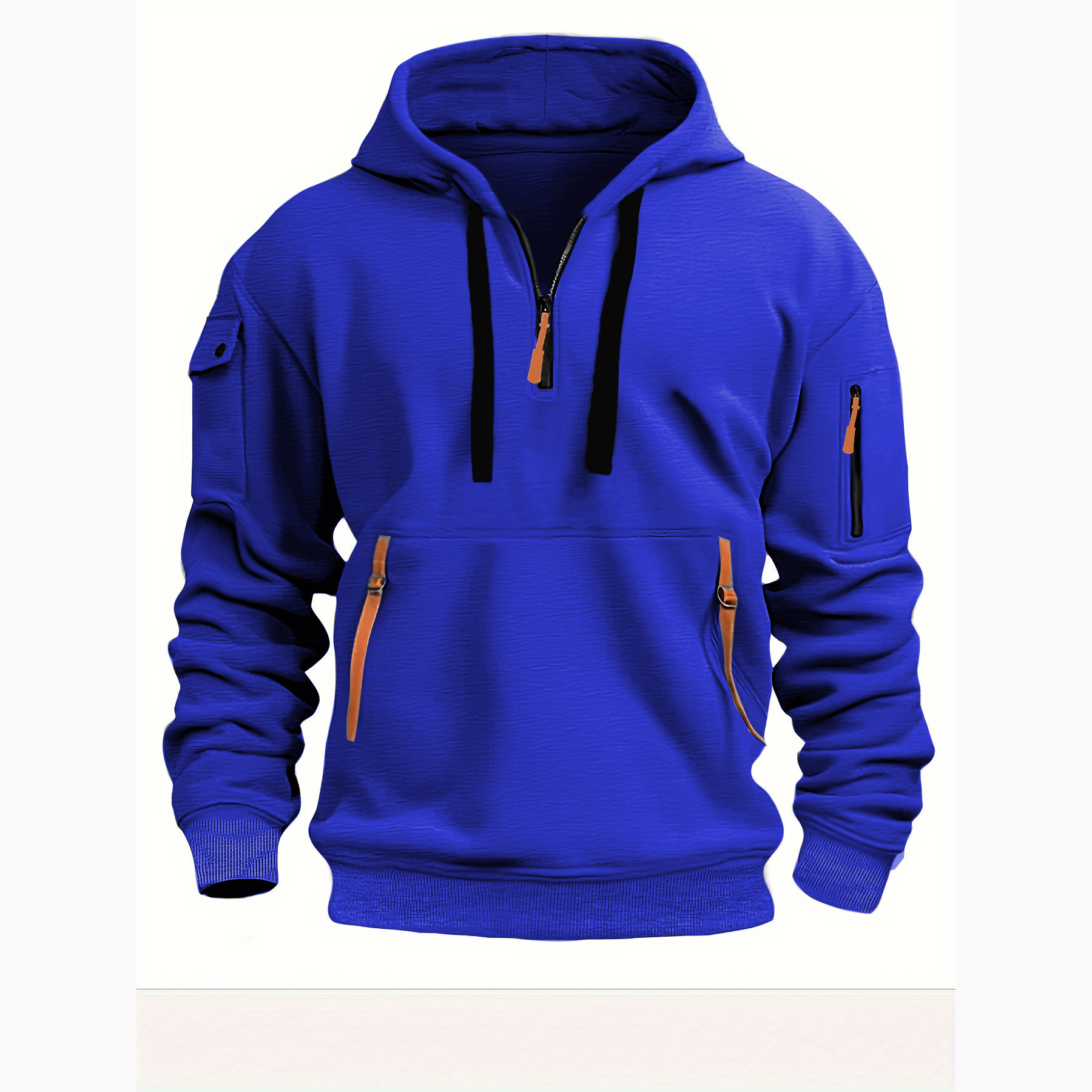 Qianshan County cross-border spring and autumn men's sweatshirt hoodie zipper multi-pocket pullover men's sports casual jacket - Image 8