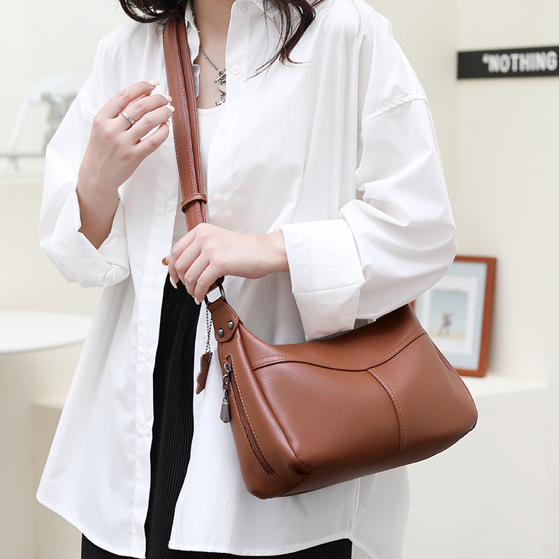Bags for women 2024 new casual soft surface lightweight large capacity middle-aged and elderly mothers women's shoulder messenger bag - Image 7