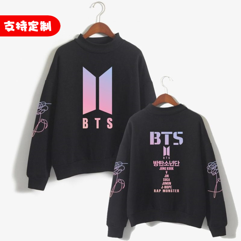 Team love yourself turtleneck round neck autumn and winter sweater street men's clothing - Image 6