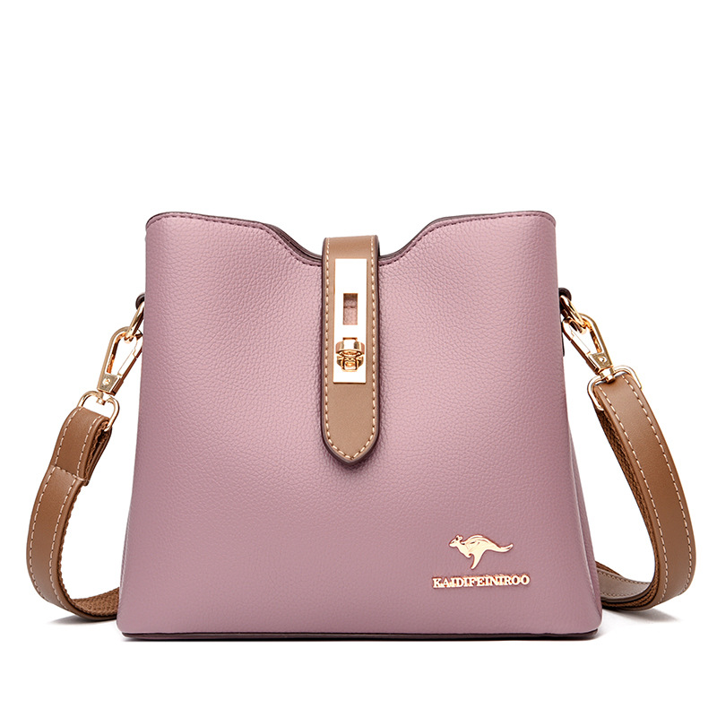 Bag women's bag new style 2021 Messenger shoulder bag women hit color fashion women's bucket bag women Europe and America one piece dropshipping - Image 6