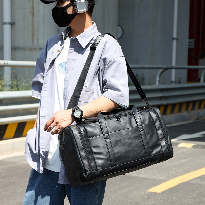 New short-distance travel bag, trendy men's shoulder bag, crossbody bag, large capacity tote bag, outdoor gym bag, storage luggage bag - Image 2