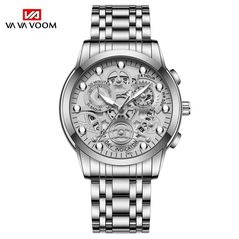 Men's hollow wrist watch wholesale trendy student waterproof men's watch luminous internet celebrity watch one piece drop shipping - Image 9