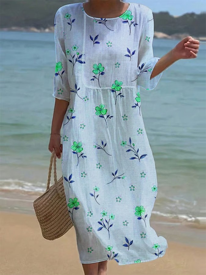 Women's Printed Long-Sleeve Dress - Image 9