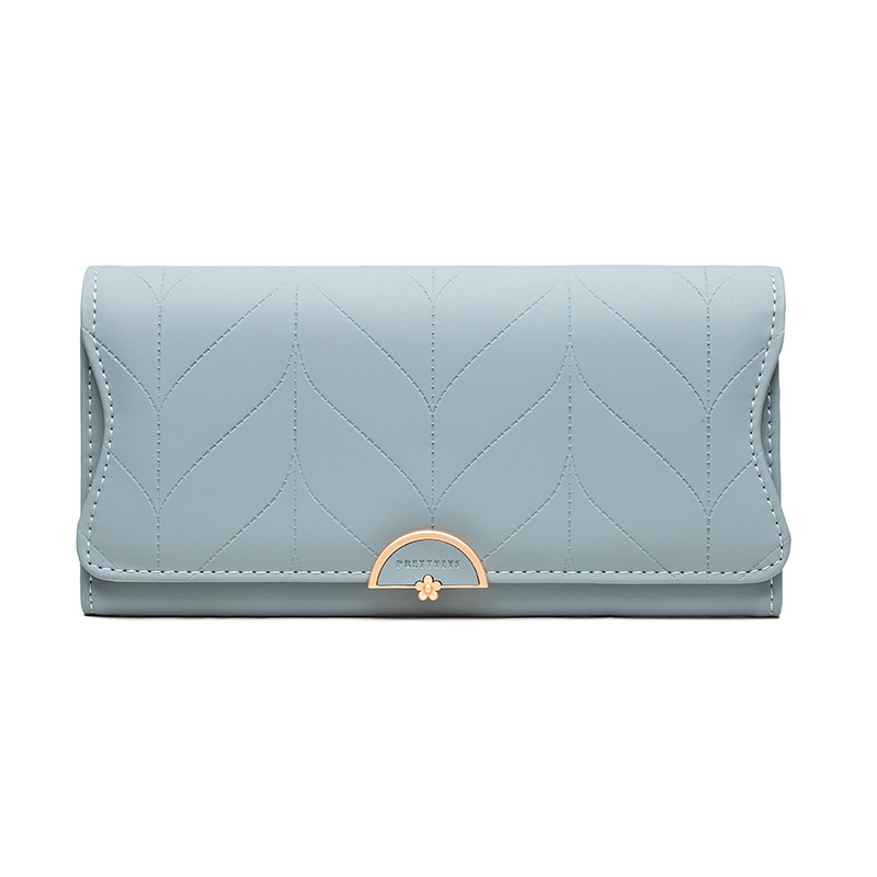 Prettyzys/Pureti new ladies long wallet fashion buckle PU small fresh clutch bag wallet - Image 12