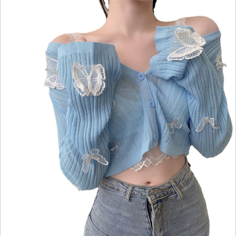 Butterfly-Detail Knit Cardigan - Image 4