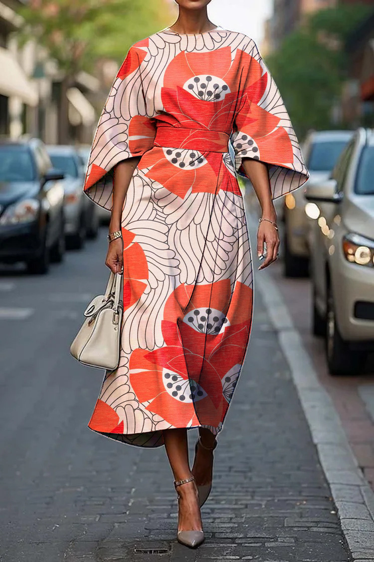 2025 Amazon Cross-Border Independent Station Floral Ocean Timeless Elegant Dress E439 Women's Dress - Image 13