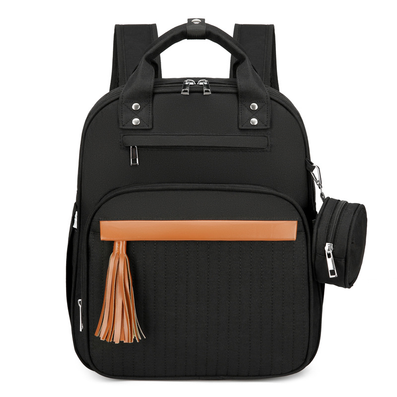 Cross-border new European and American large size fashionable mommy bag for going out with diaper pad multifunctional mother and baby bag mommy bag for women - Image 7