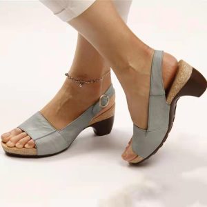 Independent Station Foreign Trade New 2022 Summer Fish Mouth Beach Women's Sandals Large Size Women's Shoes 41-43 Sizes