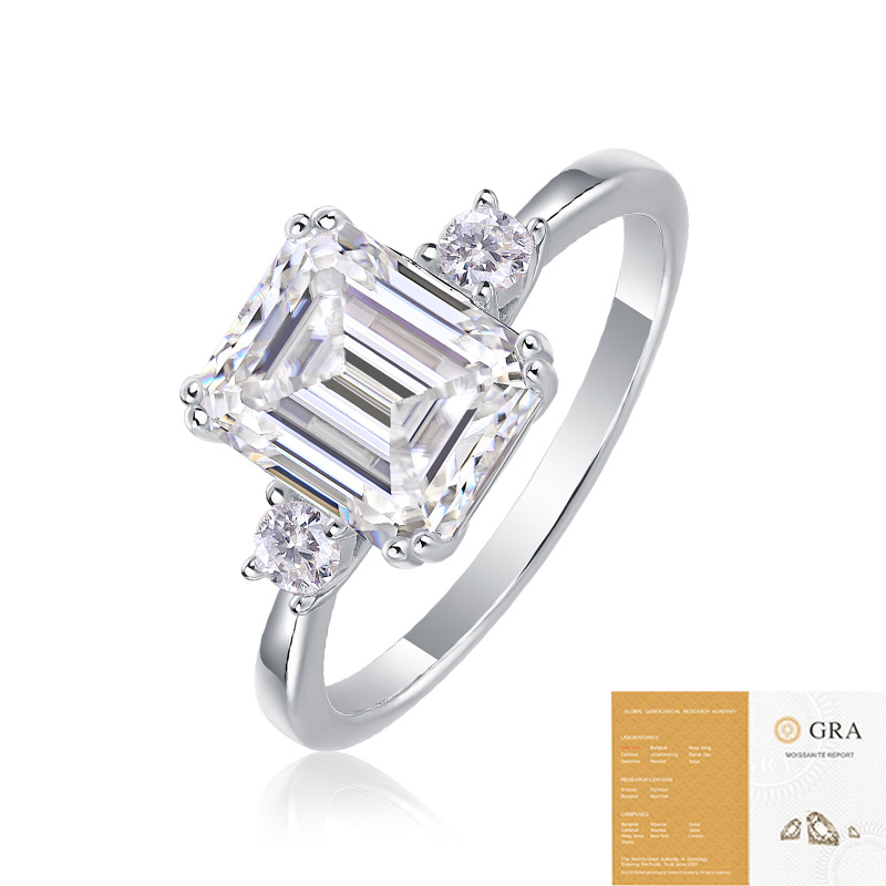 S925 Sterling Silver Guardian Ring, Moissanite Closed-Cut Ring, Hot Selling on Cross-Border TikTok, Factory Direct Wholesale. - Image 19