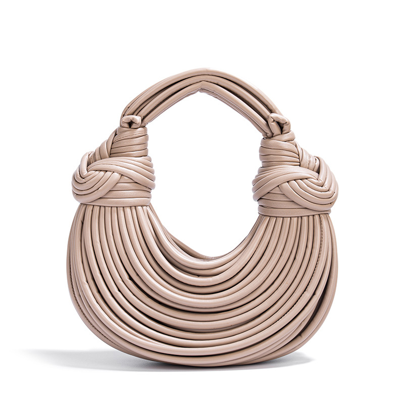 Personalized design women's bag gold hand-woven noodle bag knotted ramen dumpling cloud handbag crossbody bag - Image 8