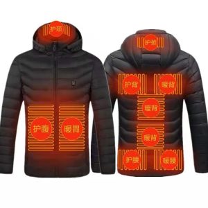 Factory direct sales cross-border hot-selling heating cotton coat men's heating cotton coat multi-zone hooded electric heating cotton coat heating clothes long sleeves