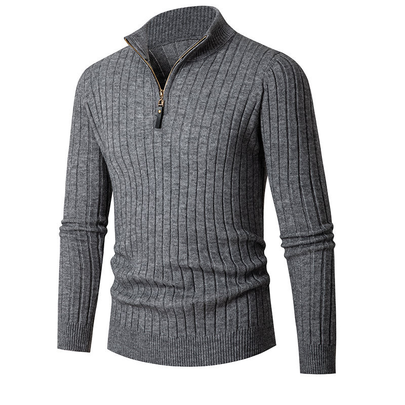 Ribbed Zip-Neck Sweater - Image 7