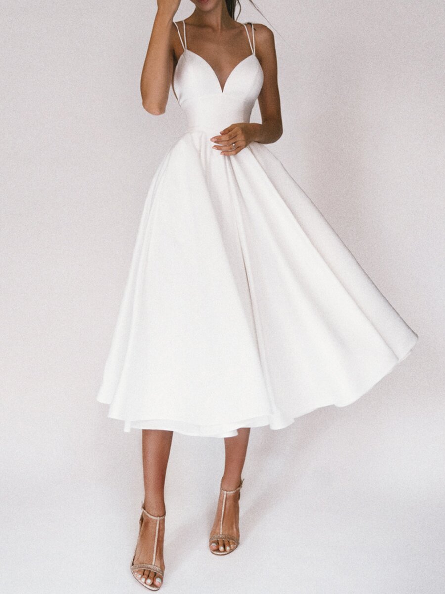 2023 spring and summer new cross-border AliExpress Amazon European and American women's multi-color suspenders sexy big swing dress - Image 4