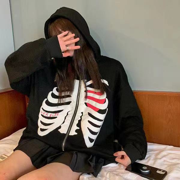 Dancing Skull Sweatshirt Men Amazon Youth Vintage Jacket Hooded Sweatshirt Unisex Outerwear Tops - Image 2