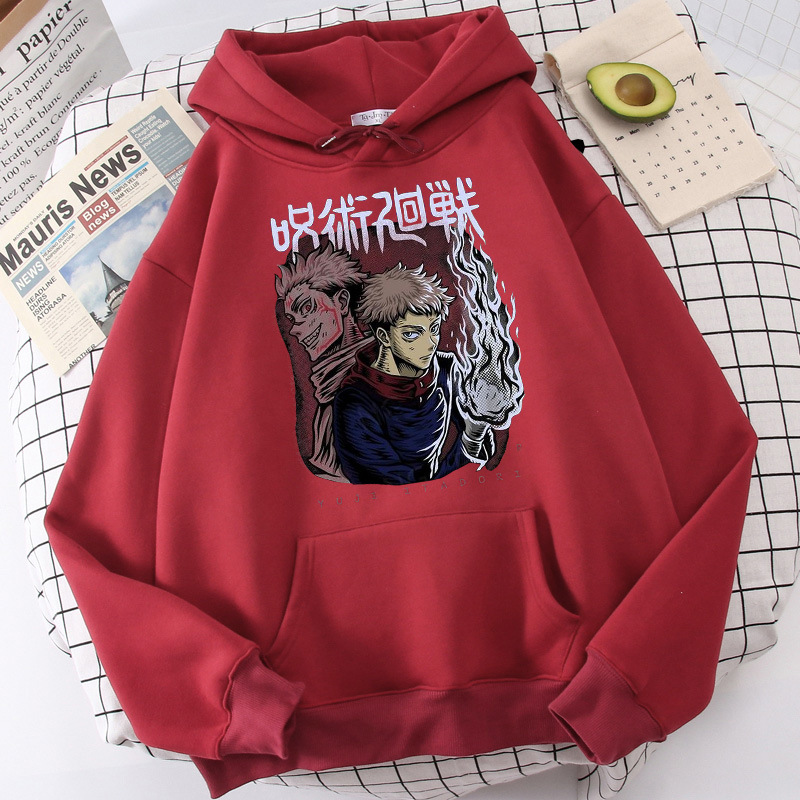 Men's Hoodies Japanese Anime Jujutsu Kaisen Hoodie Yuji Itad - Image 22