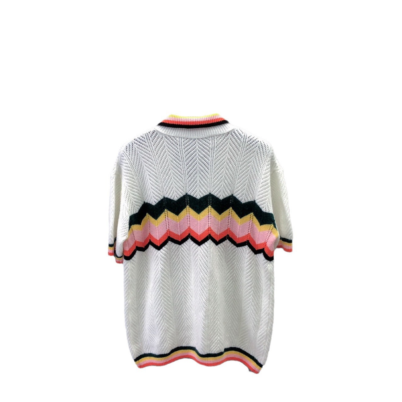Fashionable European goods Ca Casa short-sleeved sweater cardigan 3D jacquard pattern men and women's same style spot cross-border Europe and the United States - Image 5