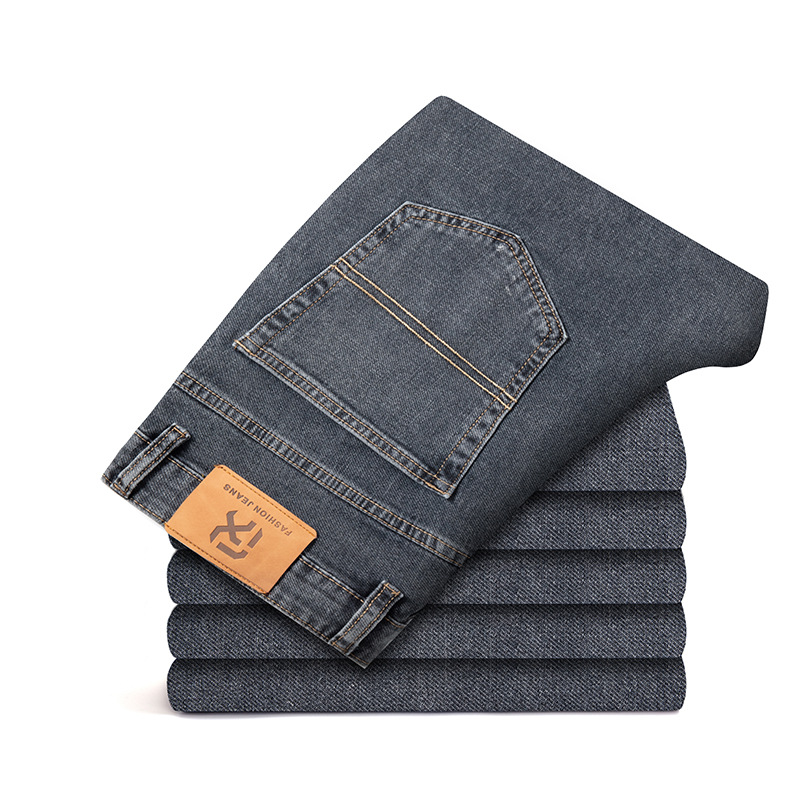 2023 Spring Straight Jeans Men's Mid-Rise Quality Comfortable Pants Men's Elastic Loose All-match Pants Men - Image 10