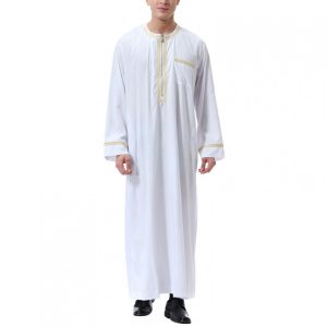 2023 new Muslim Middle East Arab robe men's round neck hot selling clothing