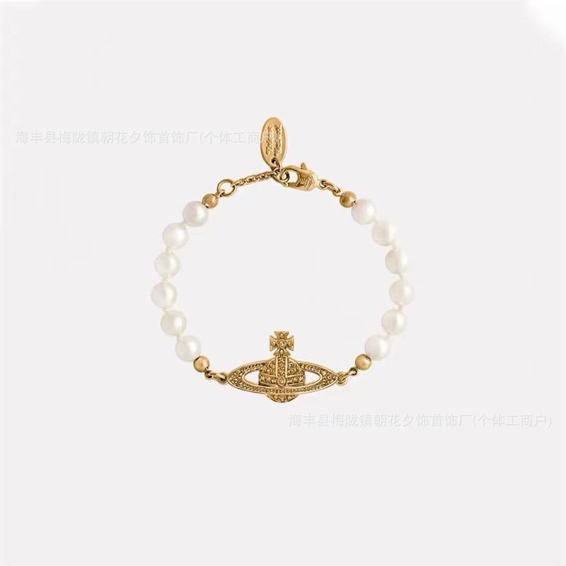 Classic Vivienne Westwood Saturn Pearl Necklace, High-End Version, Full Diamond Inlay, Swarovski Glass Pearl Chain, Women's Style, Nana's Style - Image 13