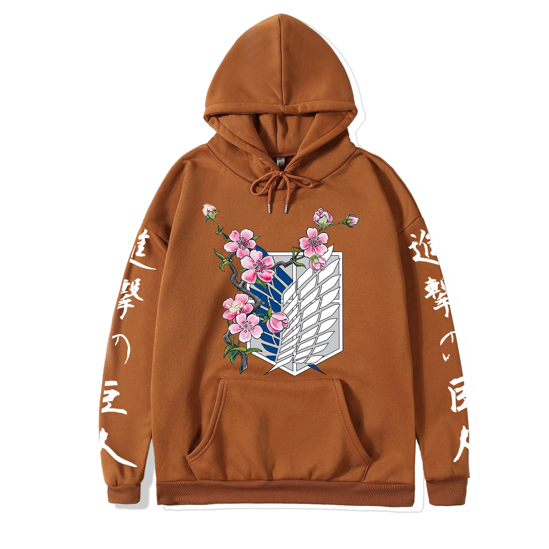 2021 couples wear autumn and winter new popular anime attack giant series illustration loose casual hooded sweater women - Image 4