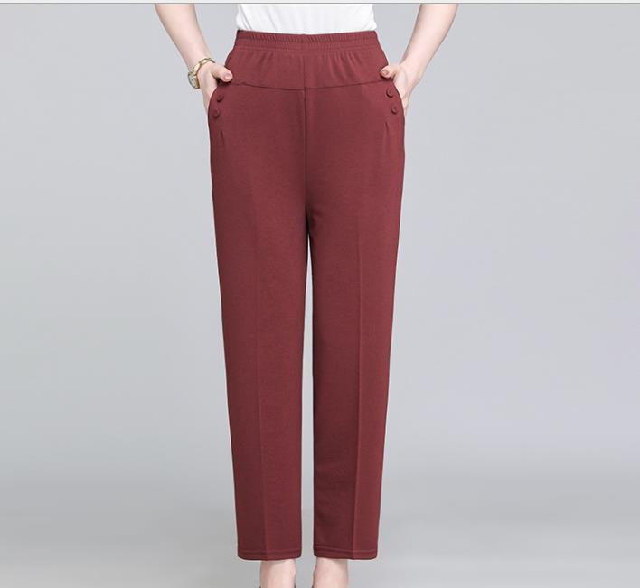 2022 Factory direct sales of middle-aged and elderly women's trousers with small feet that mothers like grandma like, wholesale street stalls, summer models