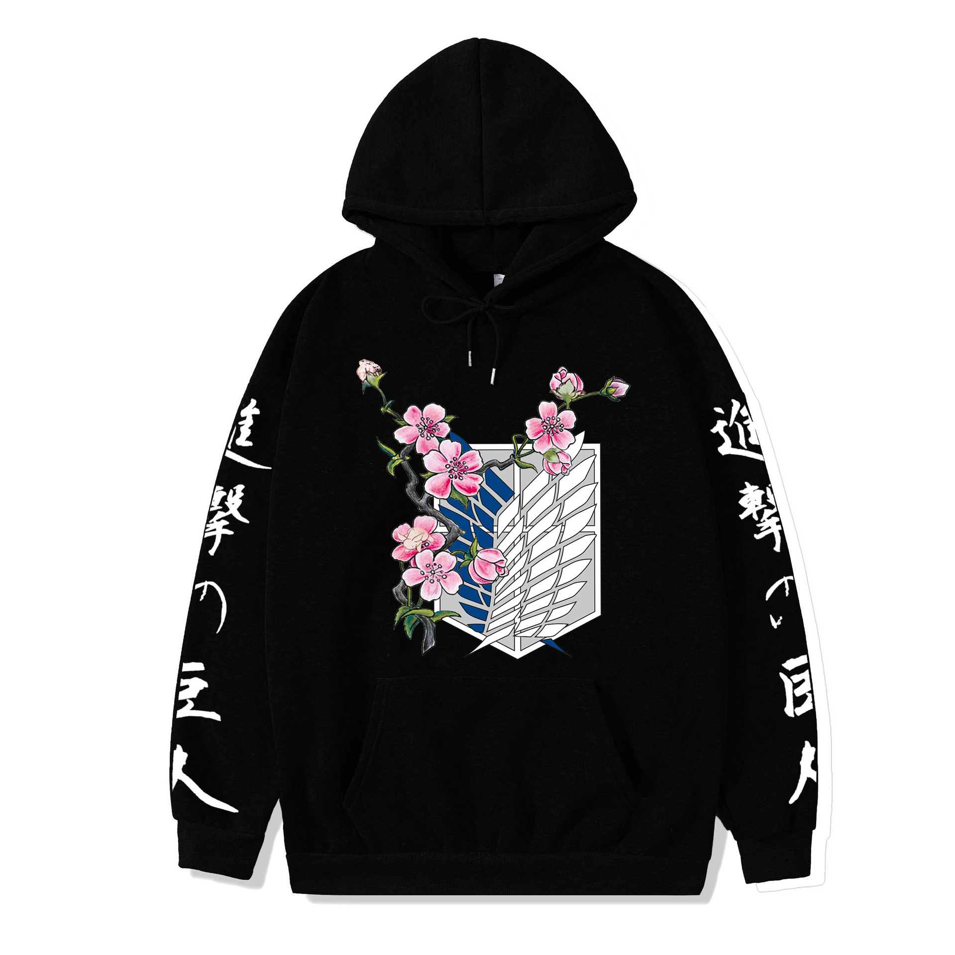 2021 couples wear autumn and winter new popular anime attack giant series illustration loose casual hooded sweater women - Image 18