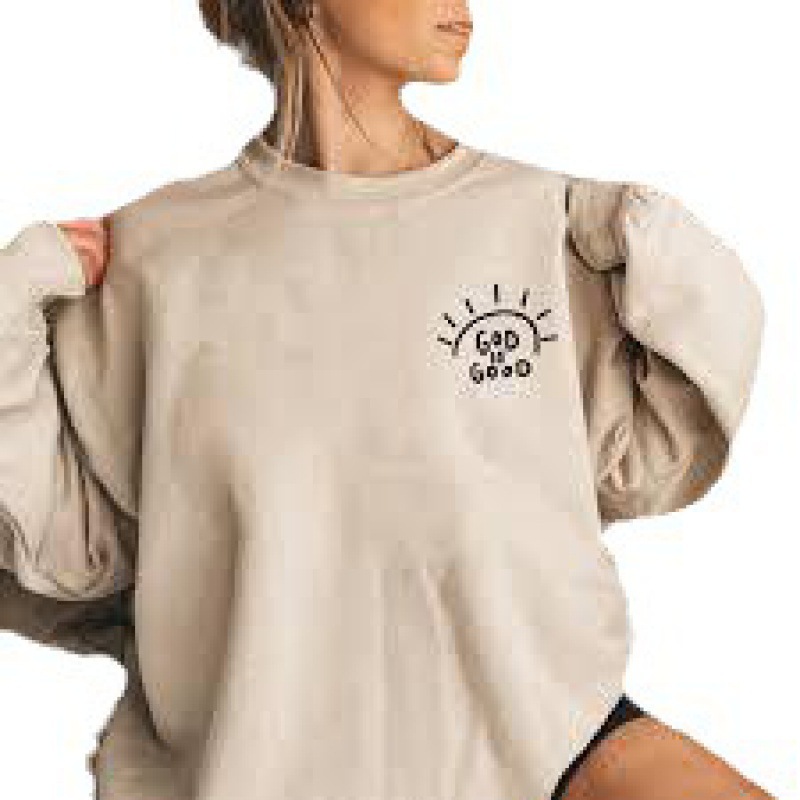 Foreign trade cross-border new style round neck printed sweatshirt European and American fashion popular women's casual sports loose round neck sweatshirt - Image 7