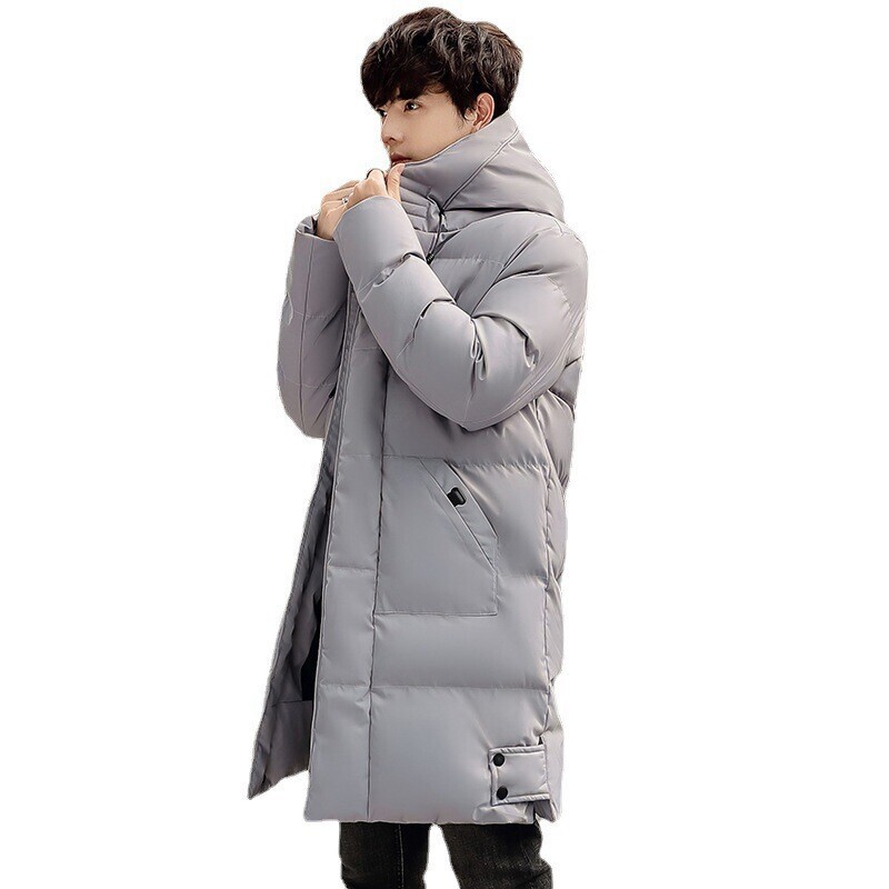 Cross-border M-8XL Plus Size Mid-Length Cotton-padded Jacket Men's Winter Loose Hooded Cotton-padded Jacket Warm Overcoat Thick Cotton-padded Coat - Image 6