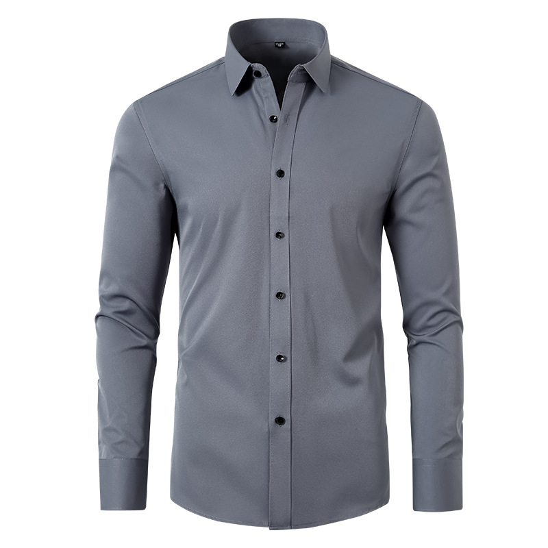 Jia Na Apparel Cross-Border Hot Selling Men's Long-Sleeve Shirt, Elastic, Wrinkle-Resistant, Business Casual Plus Size Shirt for Men - Image 13