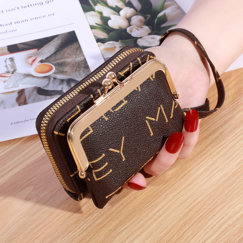 New style wallet women's fashion wrist strap short coin purse large capacity coin clip bag multi-card card holder wallet - Image 6