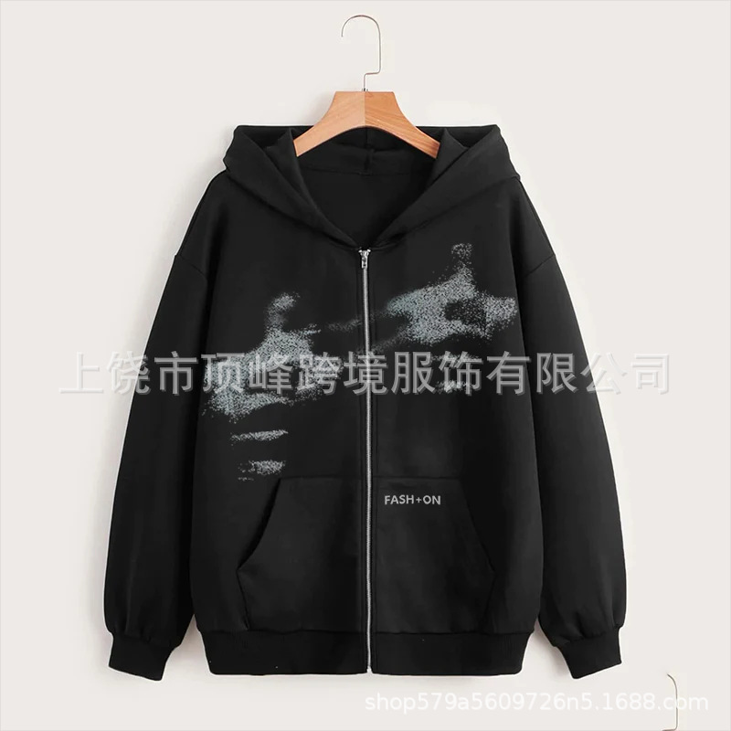 European and American foreign trade cross-border 2023 autumn and winter new European and American cross-border animal landscape print raglan long sleeves - Image 22
