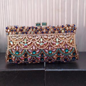 Xiyuan spot ladies rhinestone cosmetic bag diamond clutch bag evening bag brand clutch bag crystal gem bag