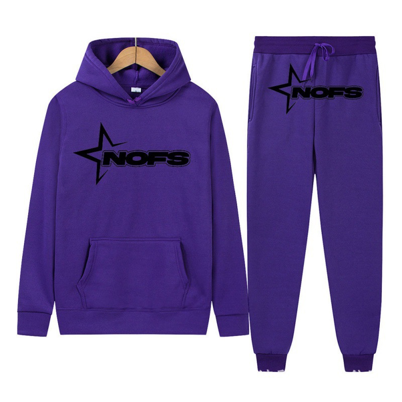 2024 Y2K new NOES hoodie set sweatshirt two-piece gothic punk rock clothing streetwear - Image 19
