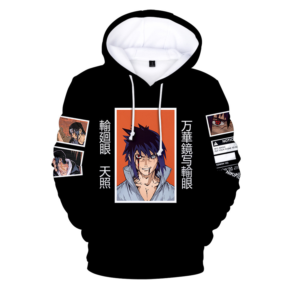 3D digital Naruto character double-layered hooded sweatshirt for men - Image 6