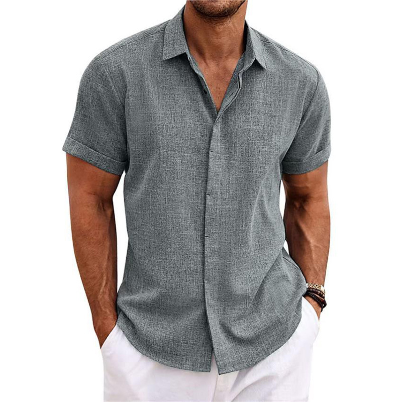 Short-Sleeved Button-Front Shirt - Image 13