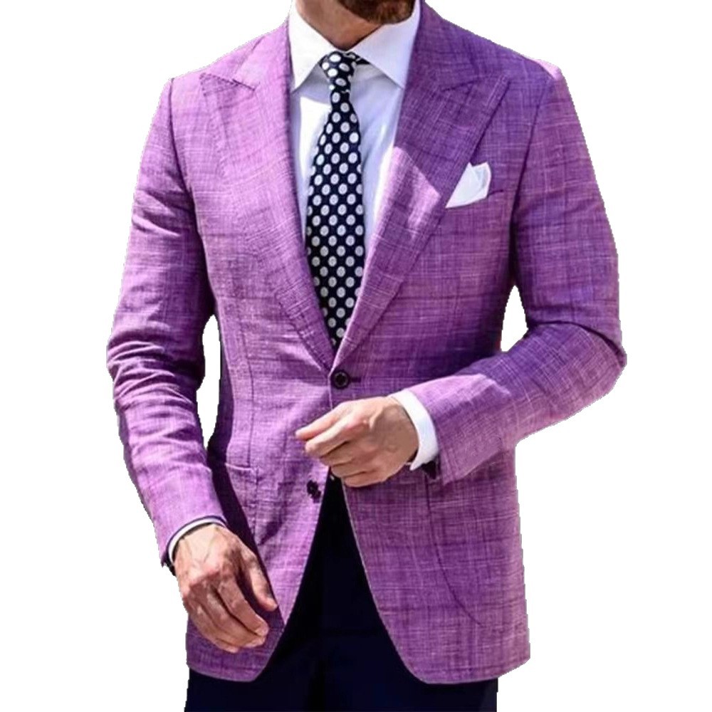 Cross-border foreign trade hot-selling spring and autumn new digital printing plaid men's casual suits and casual jackets - Image 5