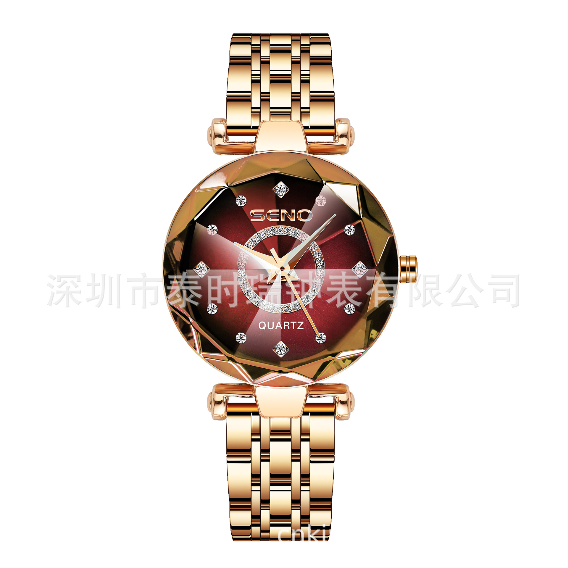 Douyin's new Ocean Star steel belt women's watch live broadcast multi-angular gradient glass diamond-encrusted fashion watch - Image 3