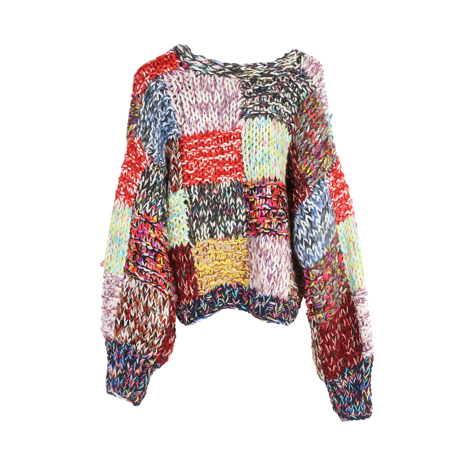 European and American style autumn/winter new V-neck cardigan sweater, color blocking, slimming, loose, elegant, soft and cozy cardigan coat. - Image 4