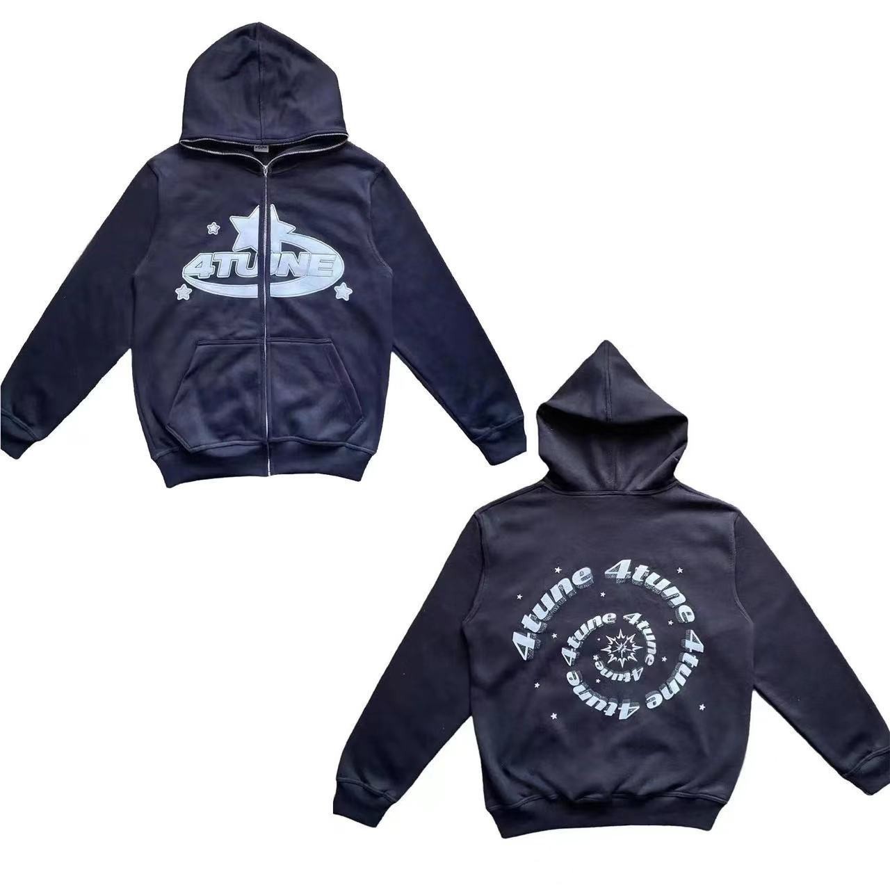 2023 cross-border new product tune trendy men's full face zipper sweatshirt American retro Y2K sweatshirt men's casual jacket - Image 10