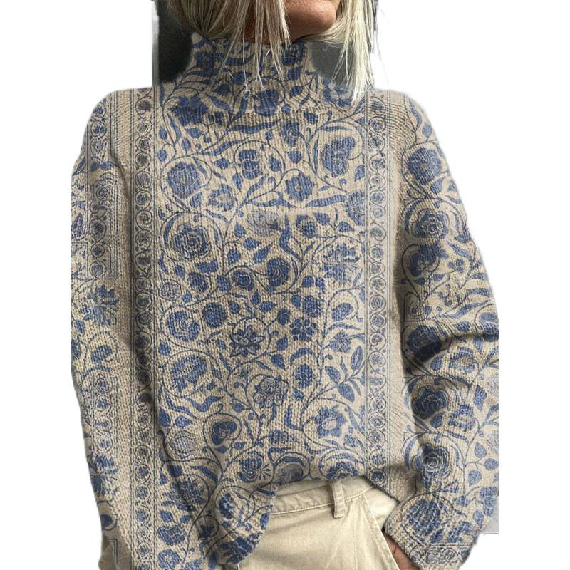 New Christmas Abstract Print Casual Cape Cardigan Sweater for Foreign Trade and Cross-Border - Image 5