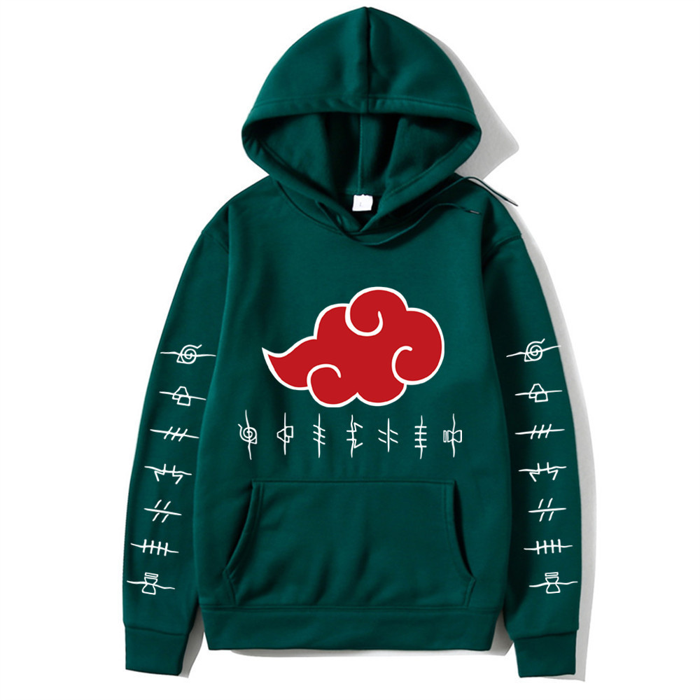 Naruto Printed - Adult Hoodies with White Letters on Sleeves - Image 24