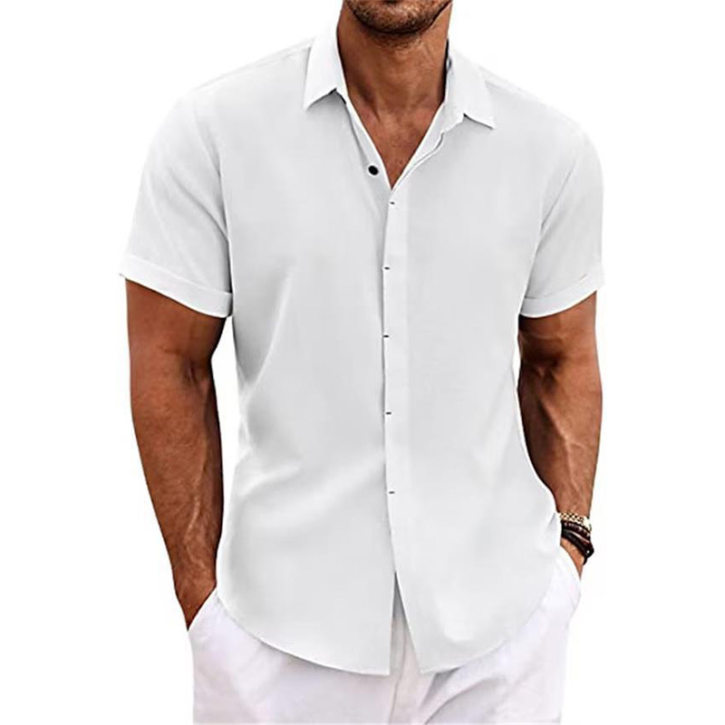 Short-Sleeved Button-Front Shirt - Image 7