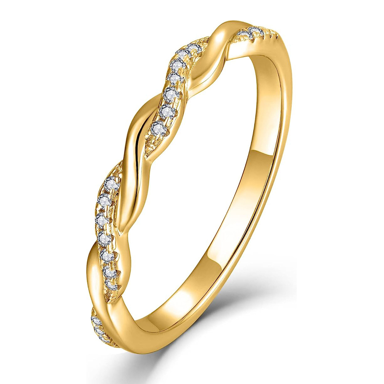 S925 Sterling Silver Braided Ring for Women, European and American Style, Simple Möbius Style, Index Finger Ring, Pinky Finger Jewelry Accessories - Image 3