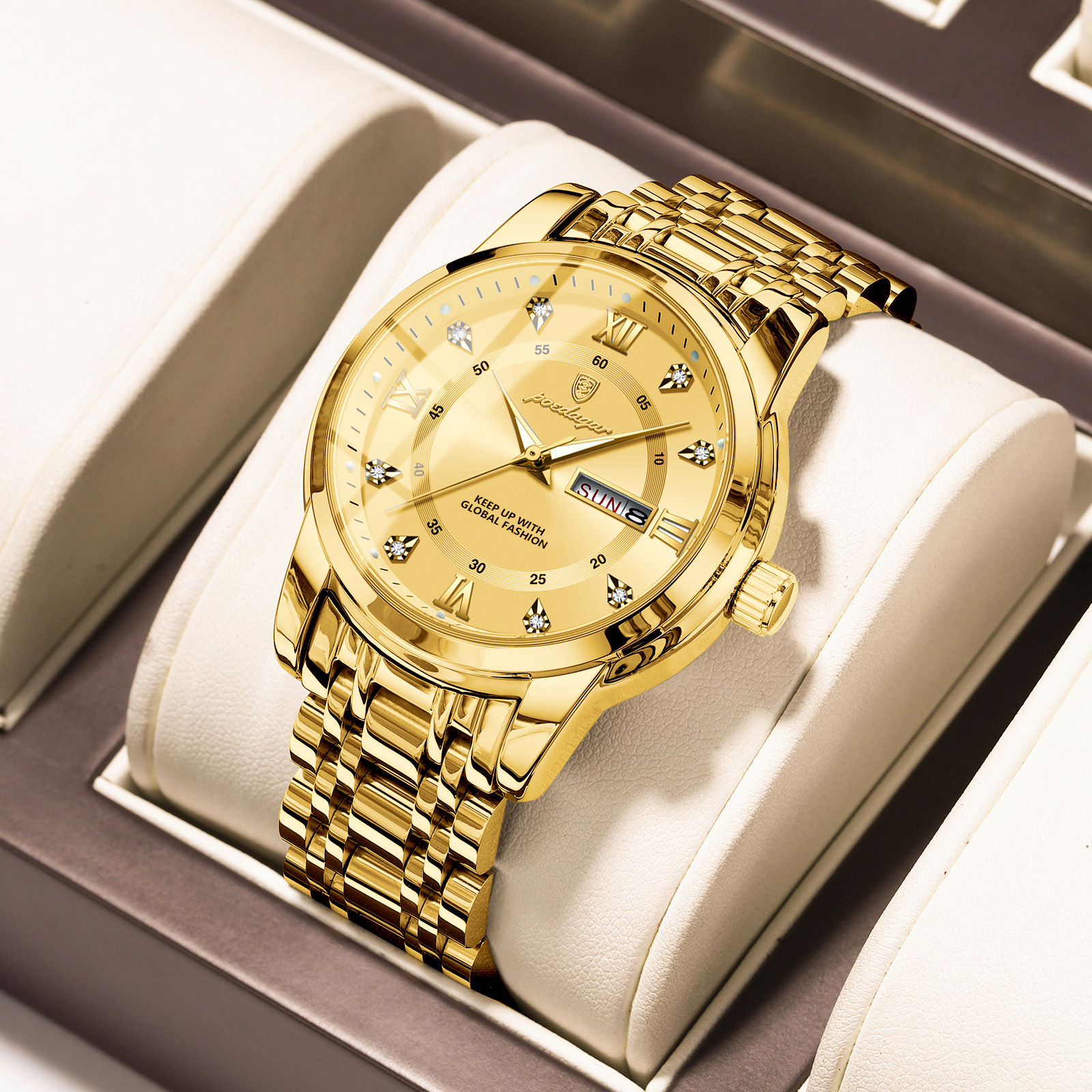 Swiss brand waterproof new men's watch dual calendar luminous quartz watch live broadcast foreign trade hot sale one piece drop shipping - Image 21