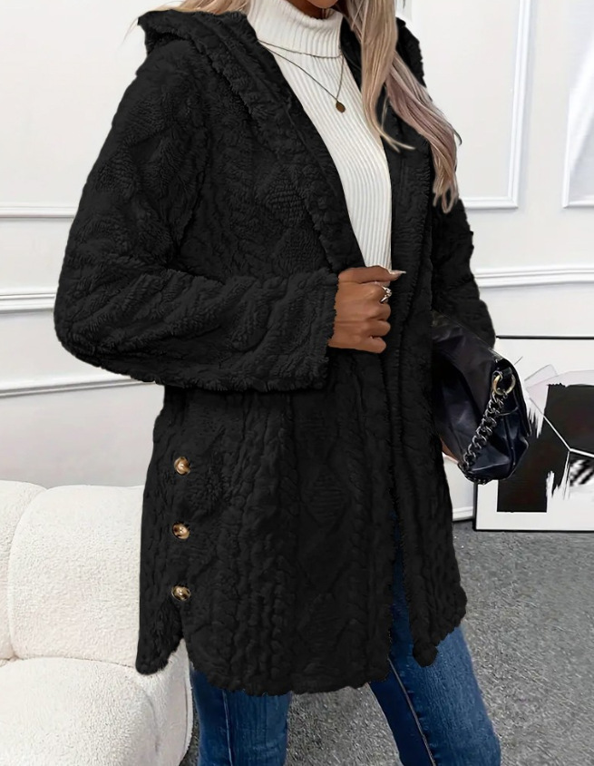 Women's Hooded Fleece Cardigan - Image 9