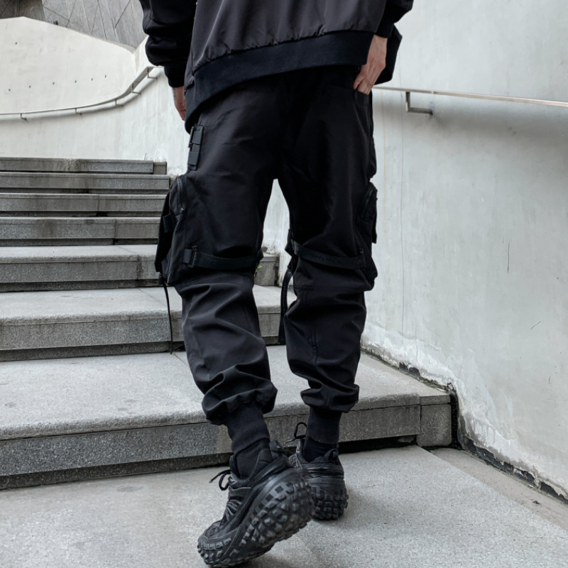 2026 Spring/Autumn Men's Japanese Style Loose Fit Multi-Pocket Cargo Pants Youthful Trendy Jogger Casual Sports Pants - Image 4