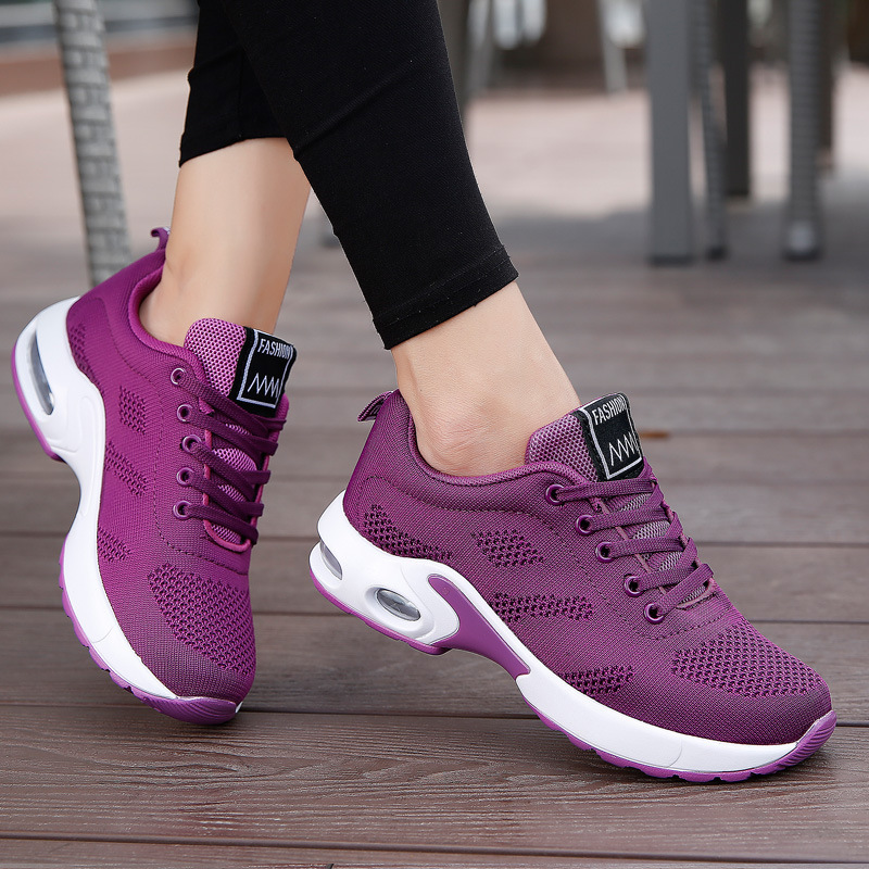 2024 new air cushion shoes casual running shoes flying woven sports shoes Korean version student mesh women's shoes 1727 cross-border - Image 2