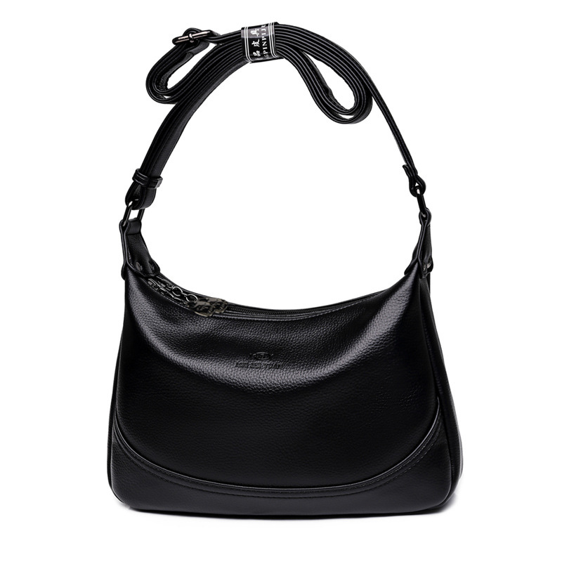 Women's bag 2024 new pu soft leather messenger bag large capacity middle-aged ladies shoulder bag simple casual small square bag - Image 25