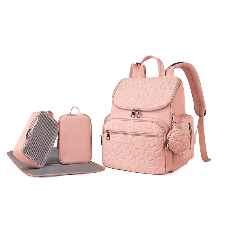 New cross-border European and American five-piece mother and baby bag, fashionable and high-quality mother bag for commuting - Image 11